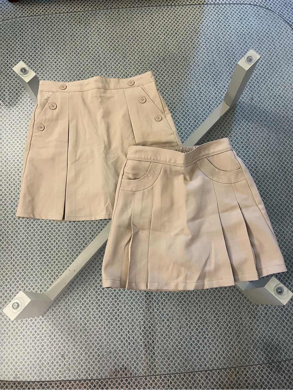 Nautica Beige Uniform Skirts – Sizes 12 & 12.5